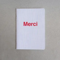 2962 BRANDBOOK Carnet Merci - Rayures Bleu Tyrrhénien et Rouge