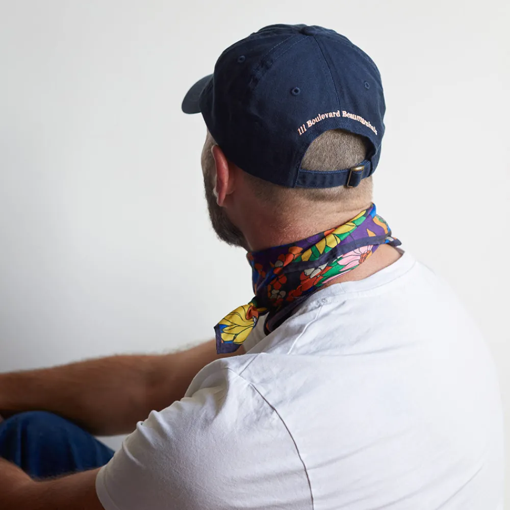 Women HOHO COCO Casquette unisexe brodée Non Merci - Bleu Marine
