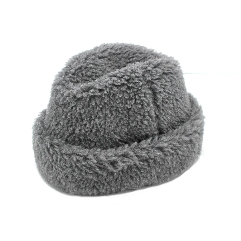 Women câbleami - Chapeau en sherpa - Gris