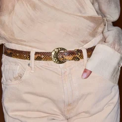 Women Claris Virot - Baby Ceinture Demi-lune - Marron