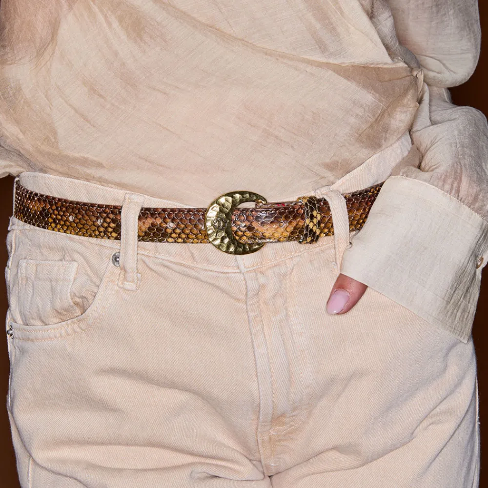 Women Claris Virot - Baby Ceinture Demi-lune - Marron