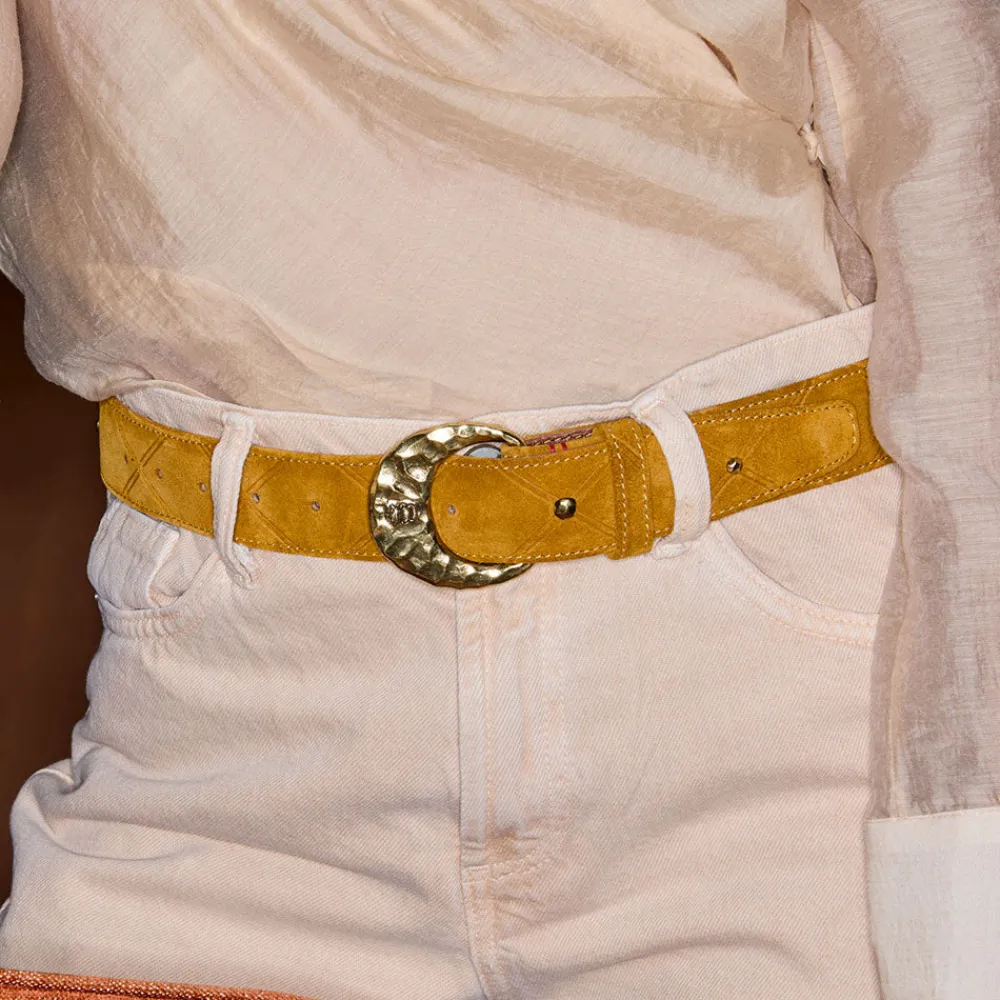 Women Claris Virot - Ceinture Demi-lune - Ambre