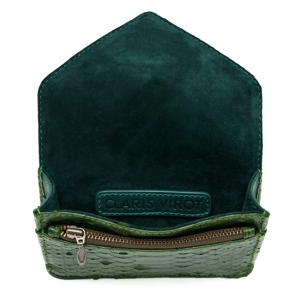 Women Claris Virot - Porte Carte Python Alex - Vert