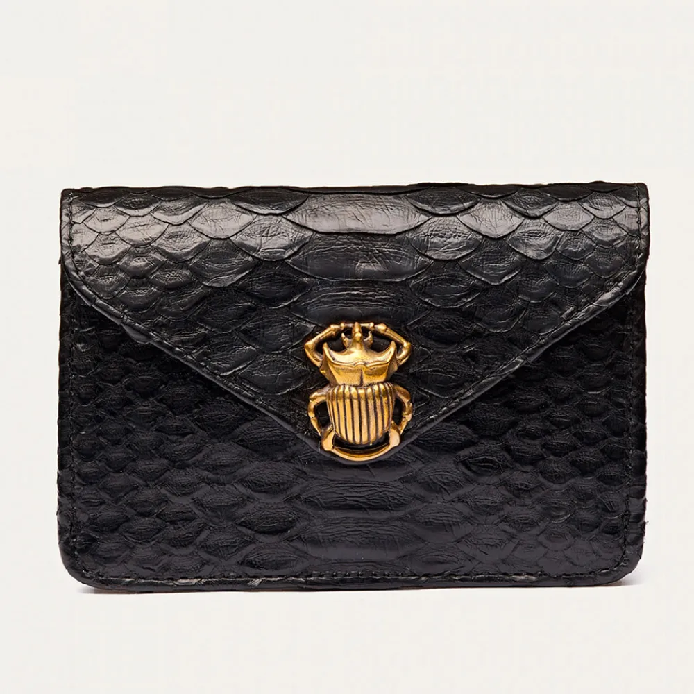 Women Claris Virot - Porte Carte Python Alex - Noir