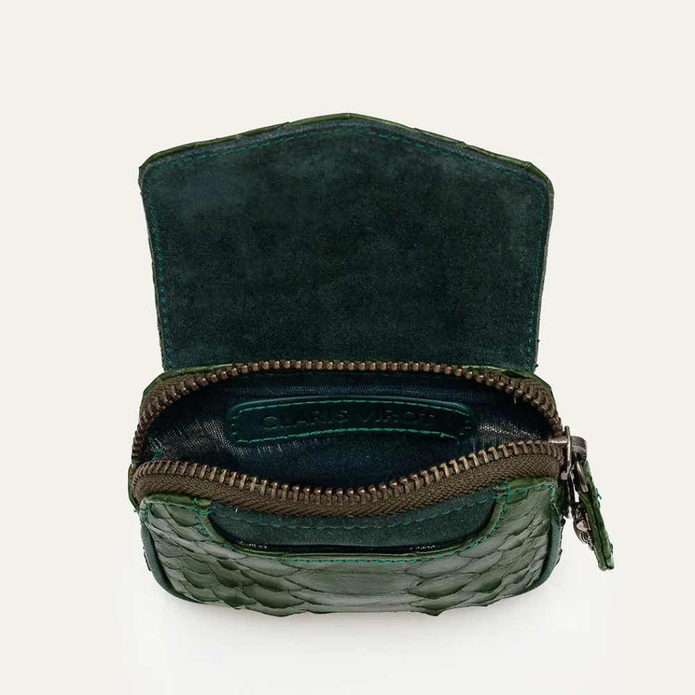 Women Claris Virot - Porte Monnaie Karl - Vert Python