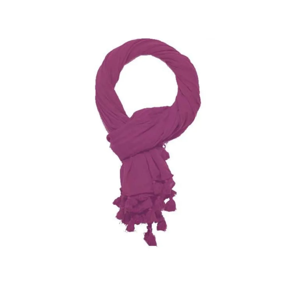Women COLORES - Paréo Pom Pom - Deep Orchid
