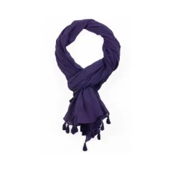 Women COLORES - Paréo Pom Pom - Deep Purple