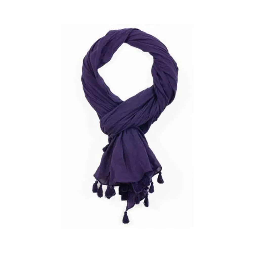 Women COLORES - Paréo Pom Pom - Deep Purple