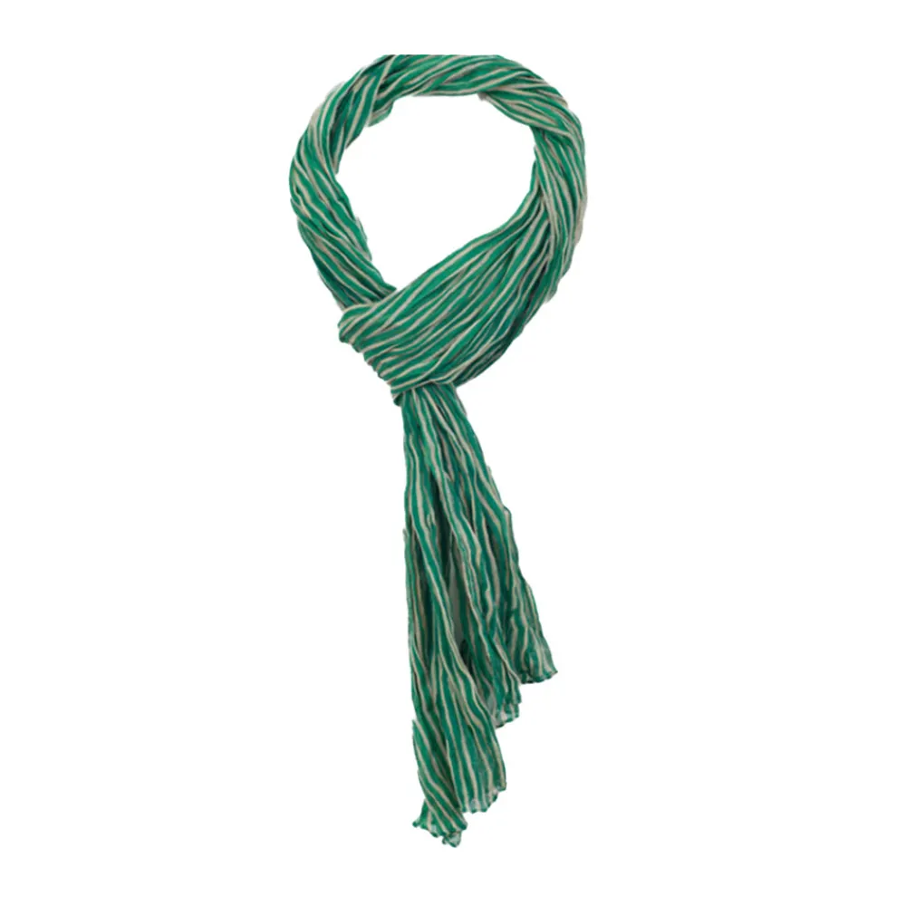 Women COLORES - Paréo Stripes - Vert