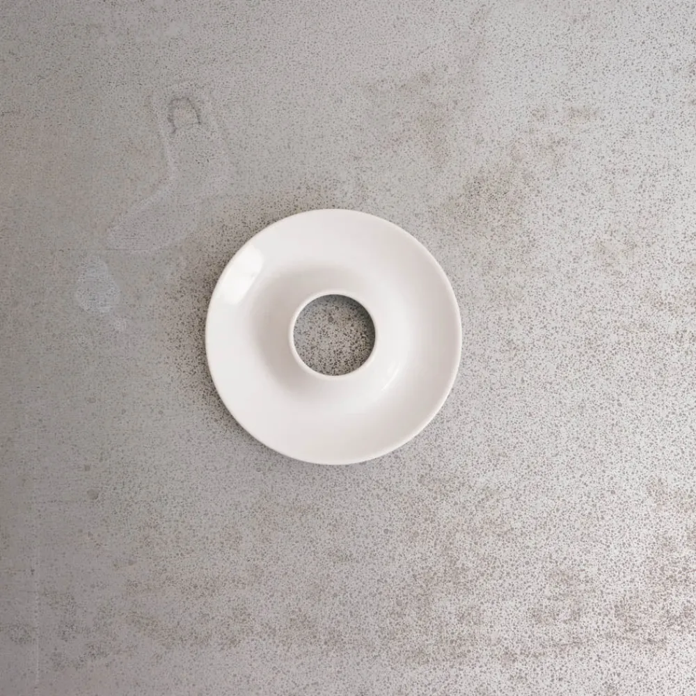 2168 HAKUSAN TOHKI Coquetier porcelaine - Blanc