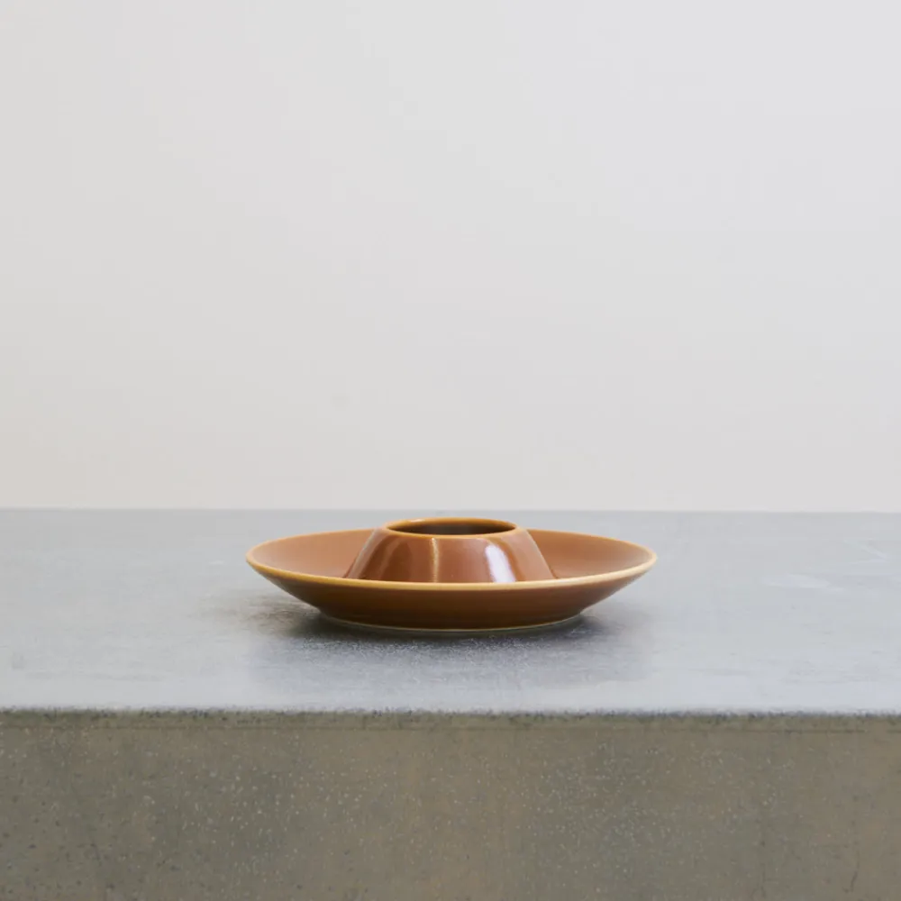 2168 HAKUSAN TOHKI Coquetier porcelaine - Marron