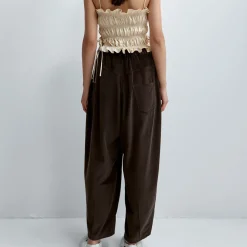 Women Cordera - Pantalon Velours Baggy - Marron