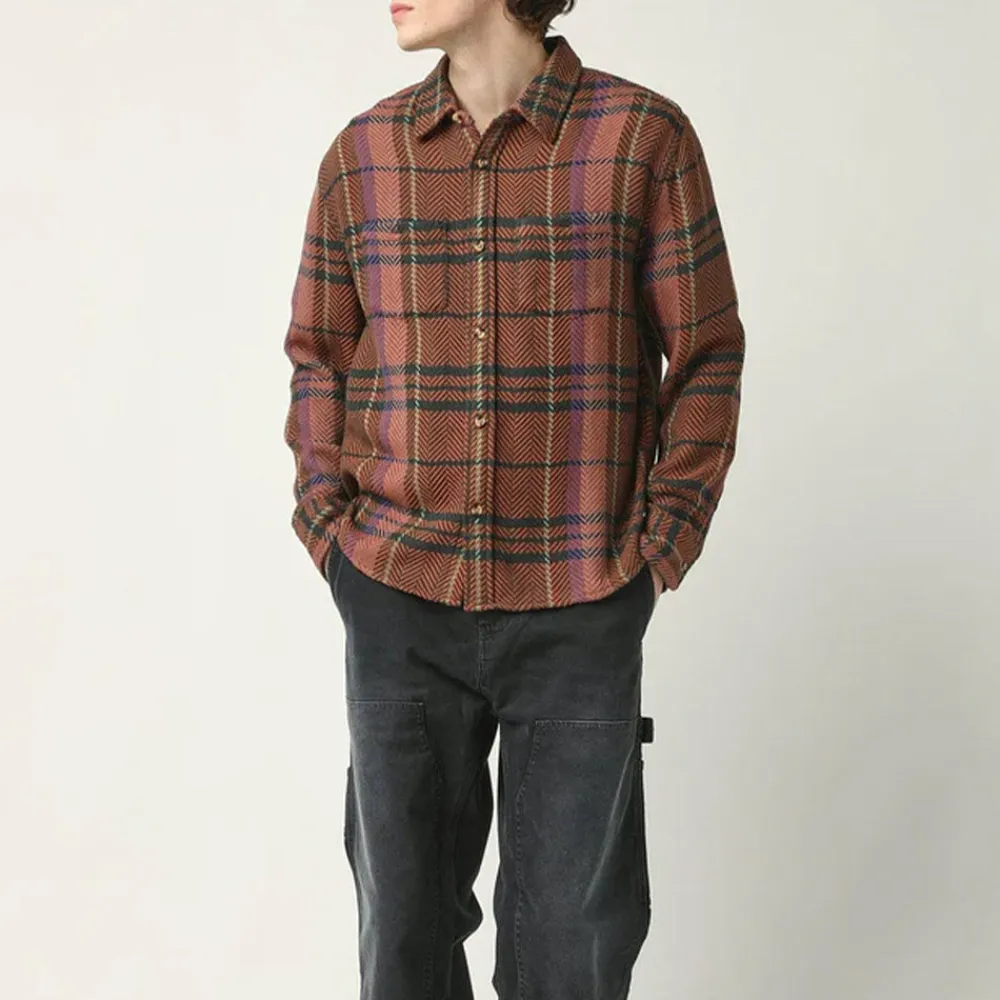 CORRIDOR - Chemise Acid Plaid Totem - Marron