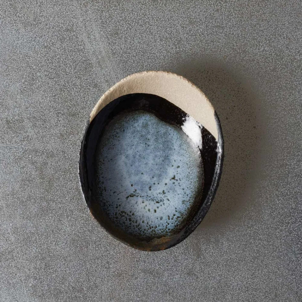 925 JARS CERAMISTES Coupelle en grès émaillé Wabi - Bleu