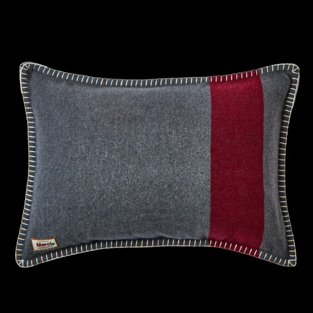 2138 TESSILECHITI Coussin Merci - Gris