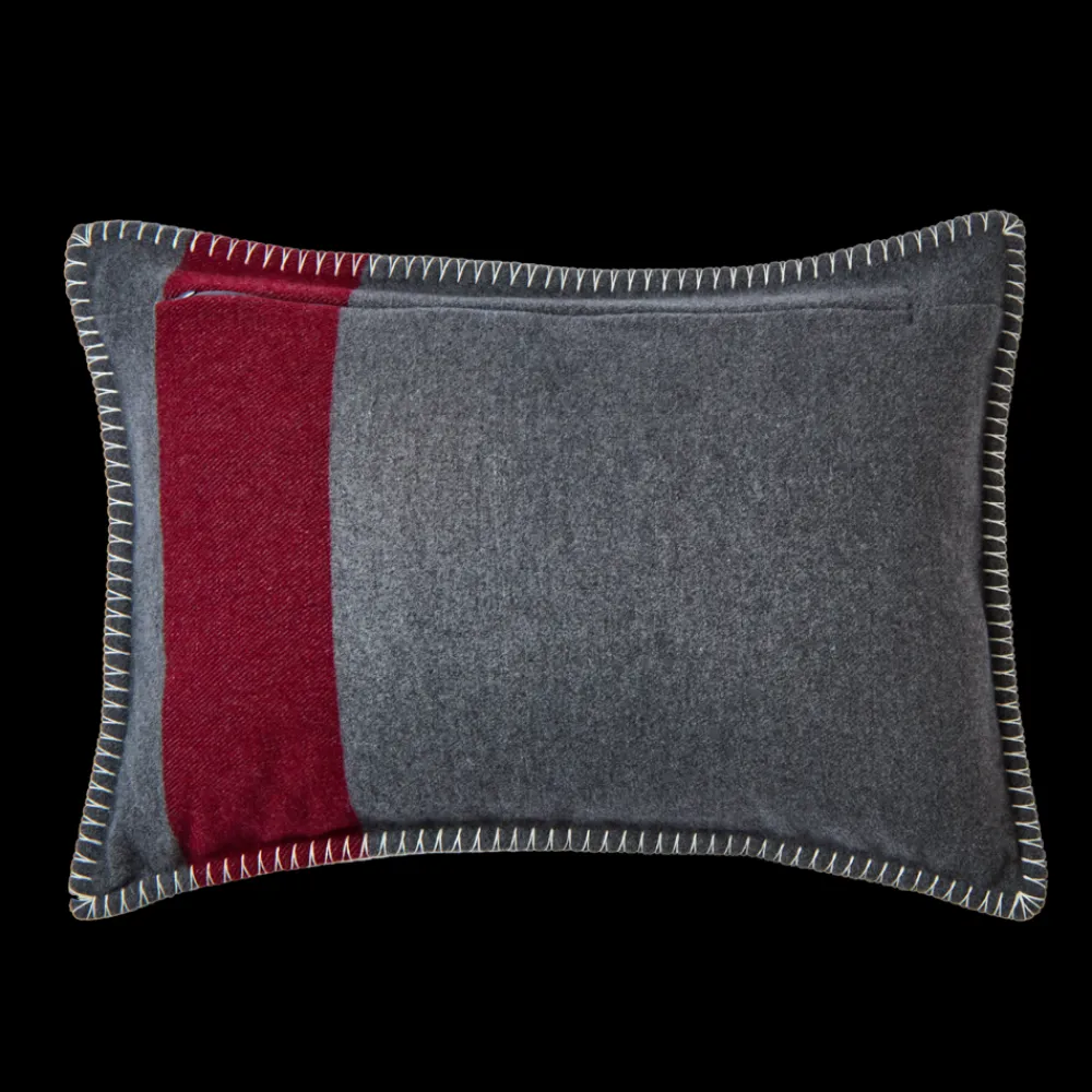 2138 TESSILECHITI Coussin Merci - Gris