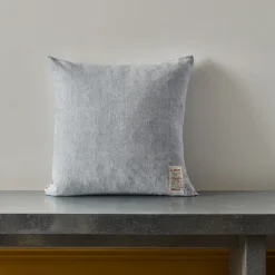 200 LINTEX Coussin épais en lin - Chambray Bleu
