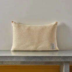 200 LINTEX Coussin épais en lin - Chambray Jaune