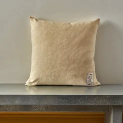 200 LINTEX Coussin épais en lin - Chambray Jaune