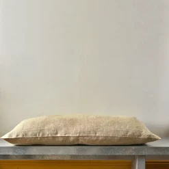 200 LINTEX Coussin épais en lin - Chambray Jaune