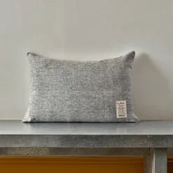 200 LINTEX Coussin épais en lin - Chambray Noir