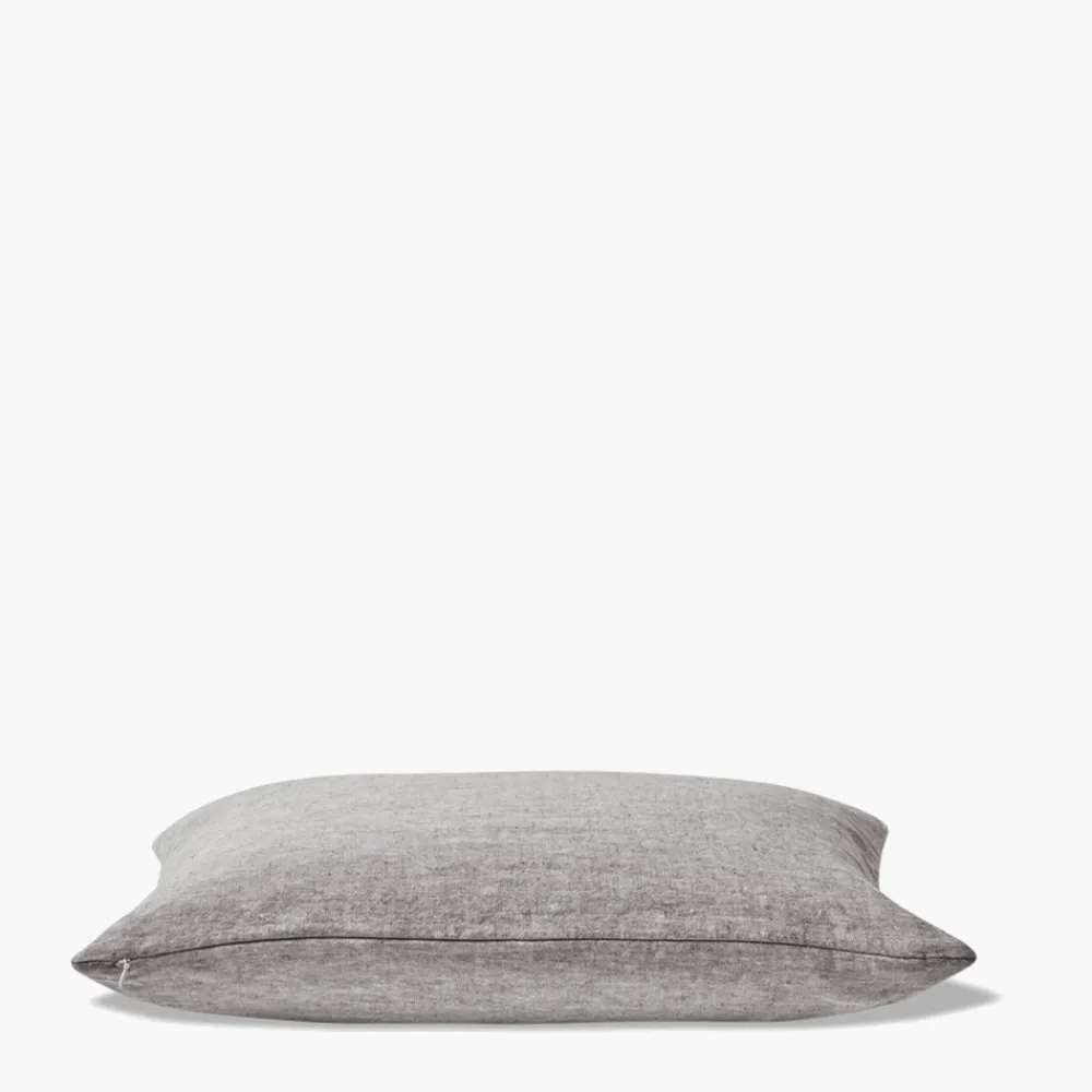 200 LINTEX Coussin épais en lin - Chambray Noir