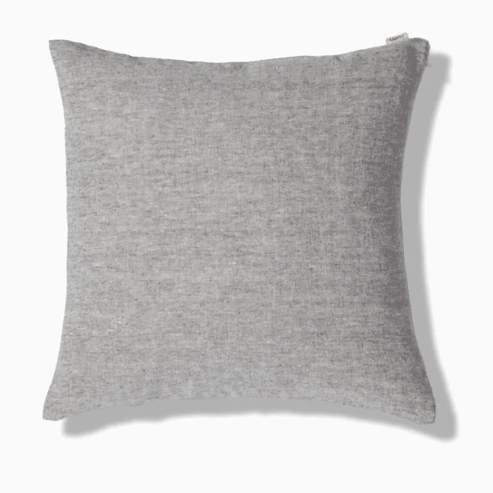 200 LINTEX Coussin épais en lin - Chambray Noir