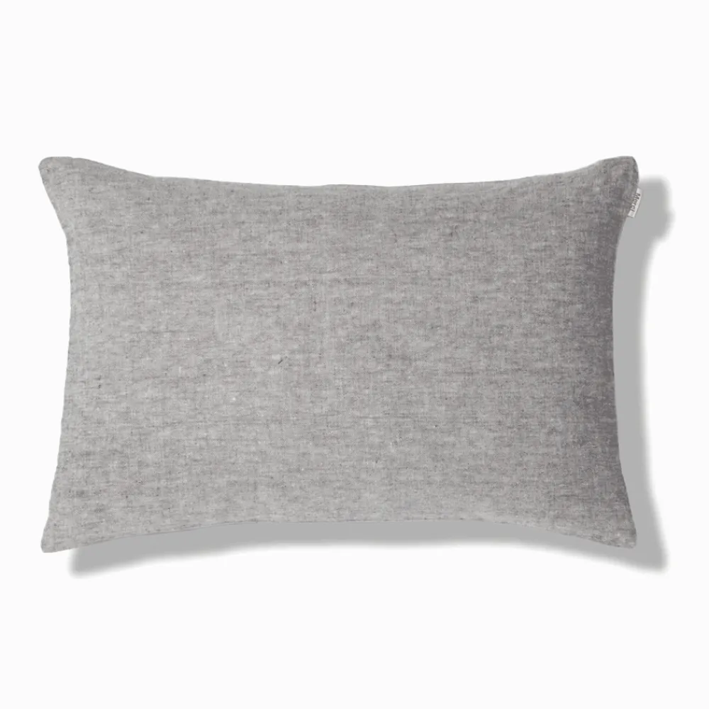 200 LINTEX Coussin épais en lin - Chambray Noir