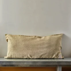 200 LINTEX Coussin épais en lin - Chambray Olive