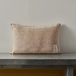 200 LINTEX Coussin épais en lin - Chambray Brique de Sienne