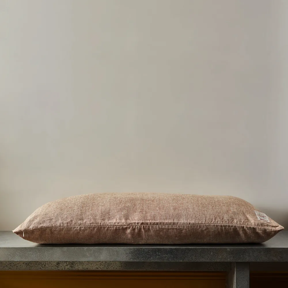 200 LINTEX Coussin épais en lin - Chambray Brique de Sienne