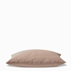 200 LINTEX Coussin épais en lin - Chambray Brique de Sienne
