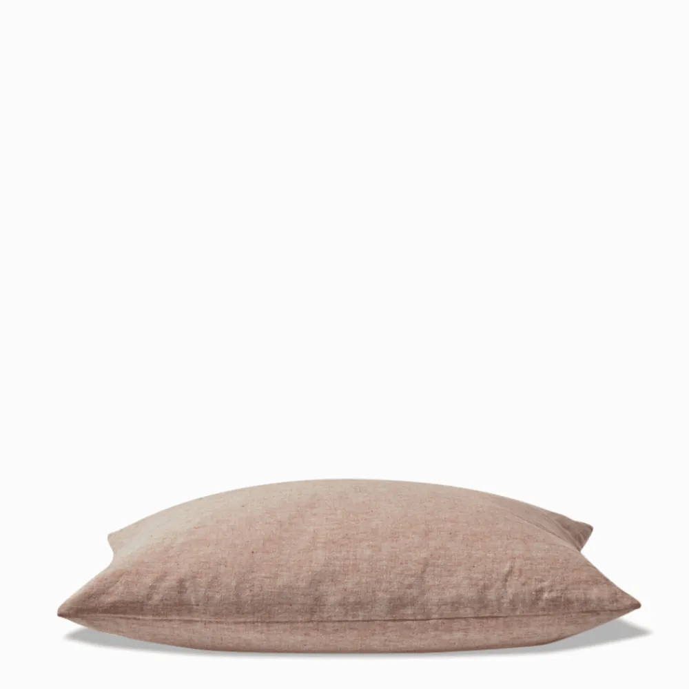 200 LINTEX Coussin épais en lin - Chambray Brique de Sienne