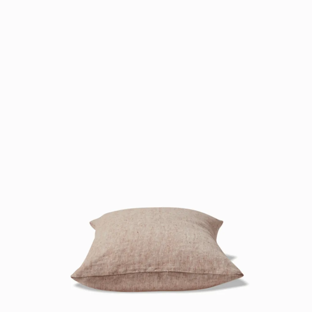 200 LINTEX Coussin épais en lin - Chambray Brique de Sienne