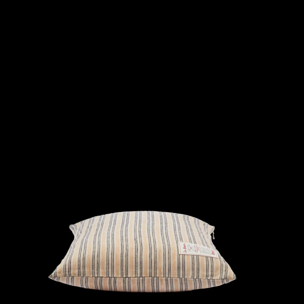 200 LINTEX Coussin épais en lin - Rayures Matelas Bleu & Jaune Asahi
