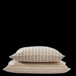 200 LINTEX Coussin épais en lin - Rayures Matelas Bleu & Jaune Asahi