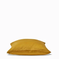 200 LINTEX Coussin épais en lin - Uni Olive