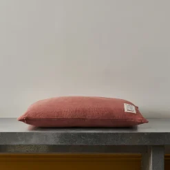 200 LINTEX Coussin épais en lin - Uni Rose