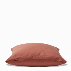 200 LINTEX Coussin épais en lin - Uni Rose