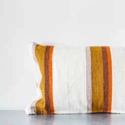 1286 HOUSEHOLD HARDWARE Coussin rayé - Moutarde