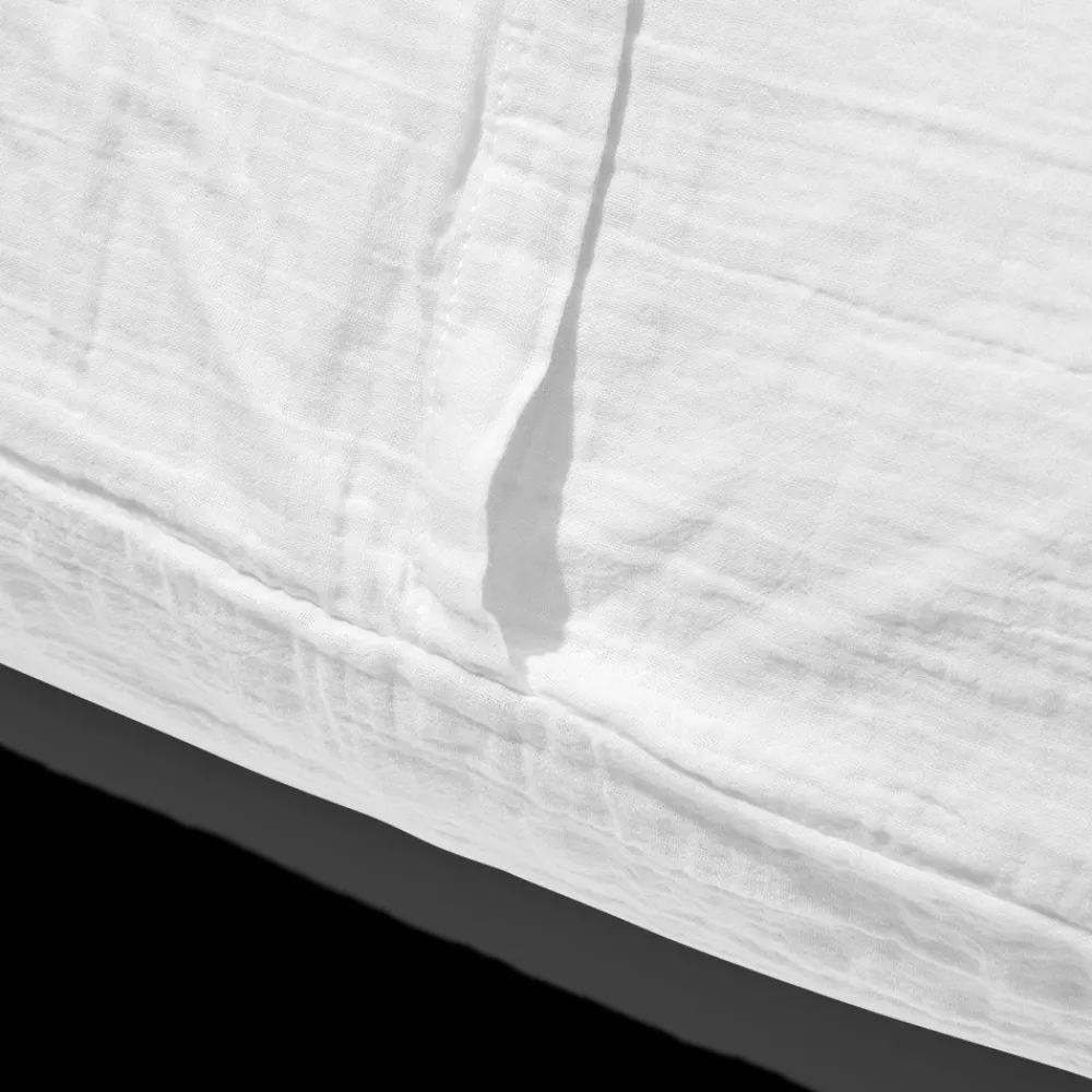 2100 GAZEX Coussin rectangle en gaze de coton - Blanc de Meudon
