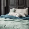 200 LINTEX Coussin rectangle en lin lavé - Pierre