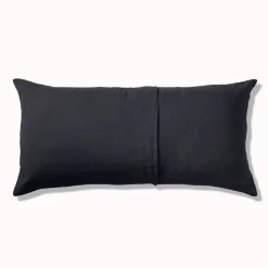 200 LINTEX Coussin rectangle en lin lavé - Bleu Encre