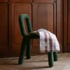 1414 PUEBCO Couverture en coton - Naturel Rouge