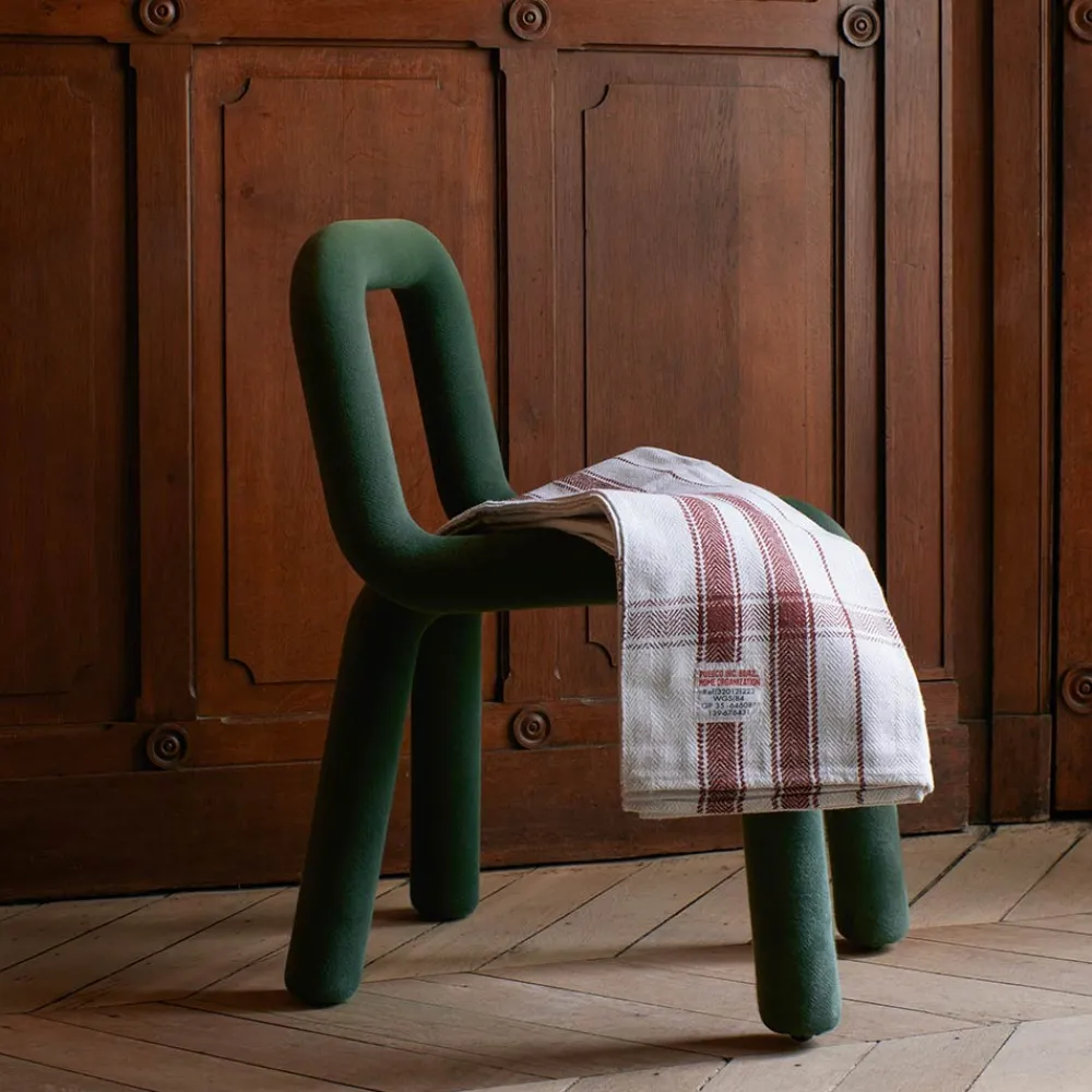1414 PUEBCO Couverture en coton - Naturel Rouge
