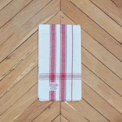 1414 PUEBCO Couverture en coton - Naturel Rouge