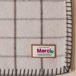 2138 TESSILECHITI Couverture Merci - Carreaux Brun Cha Iro