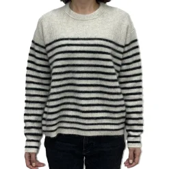 Women CT PLAGE C.T.plage x Merci - Pull Rayé - Gris/Bleu