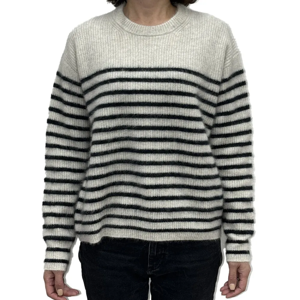Women CT PLAGE C.T.plage x Merci - Pull Rayé - Gris/Bleu