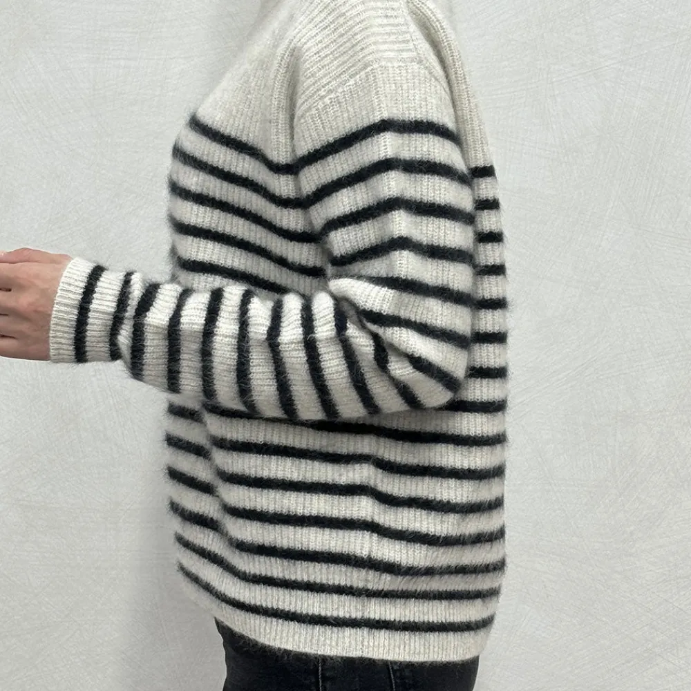 Women CT PLAGE C.T.plage x Merci - Pull Rayé - Gris/Bleu